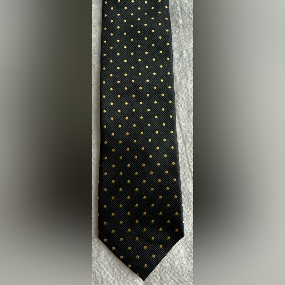 J. Crew Black Tie with Gold Dots